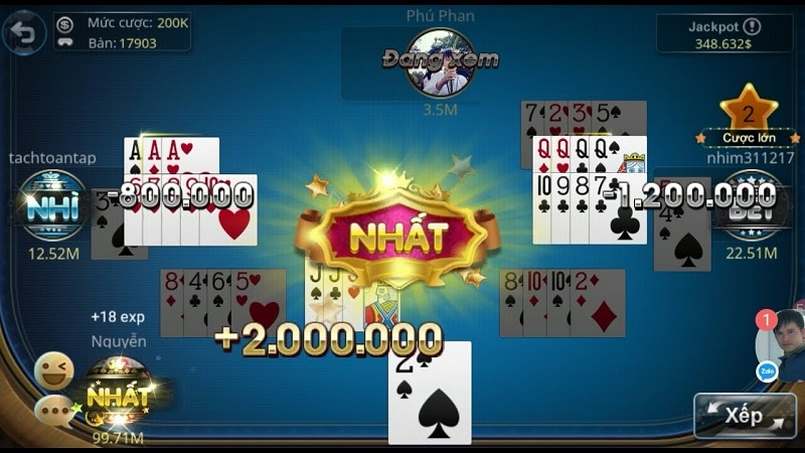 Một ván bài phỏm online